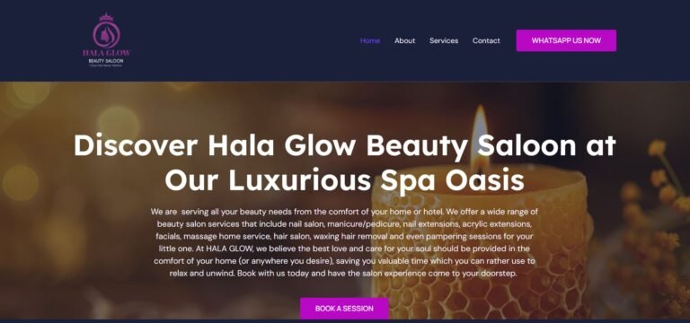 Halo Glow Saloon Website – A Quick & Creative Project by Arbitechnology