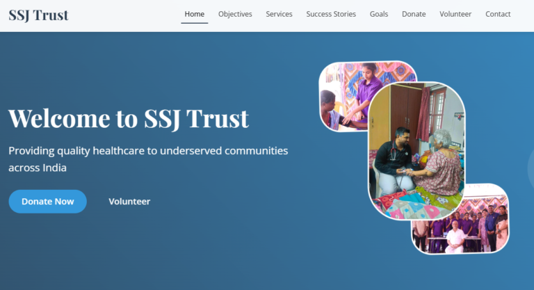 SSJ Public Charitable Trust Website Development – A Healthcare NGO Digital Success by Arbi Technology