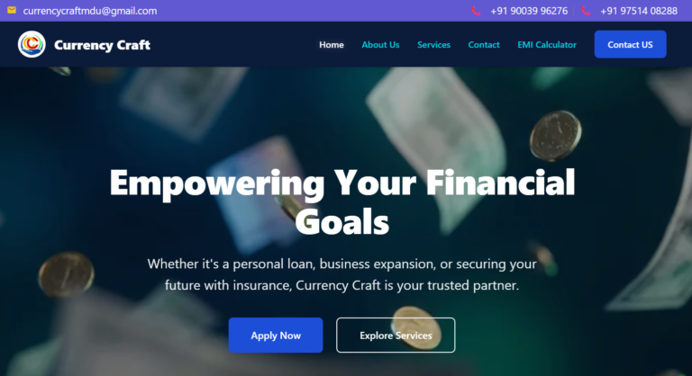 Currency Craft Website Development – A Financial Services Digital Success by Arbi Technology